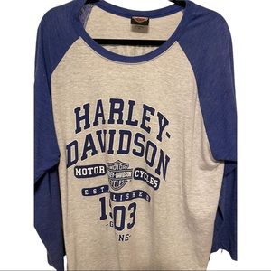 Harley-Davidson baseball long sleeve shirt